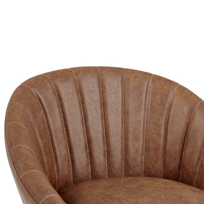 Watson KD PU Gaslift Swivel Bar Stool, Umber Brown