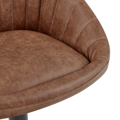 Watson KD PU Gaslift Swivel Bar Stool, Umber Brown