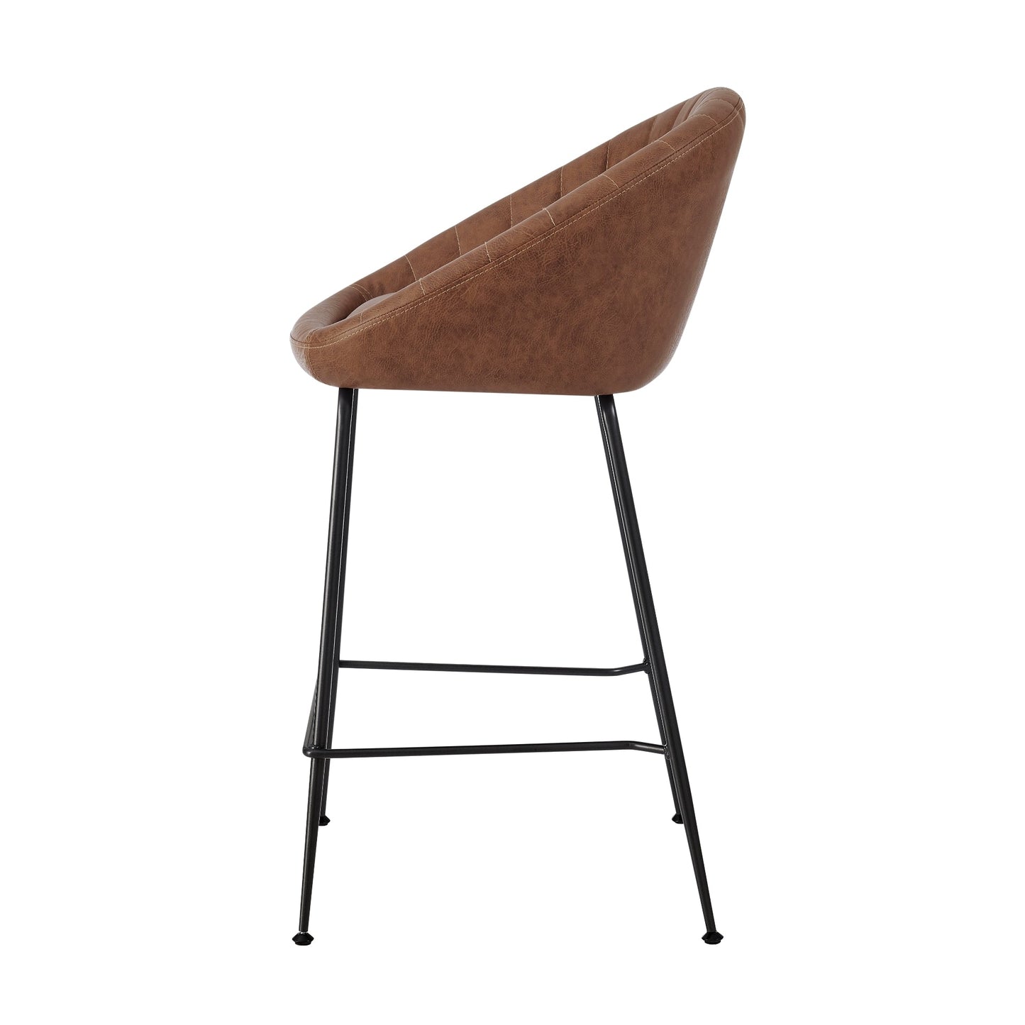 Watson KD PU Counter Stool, Umber Brown