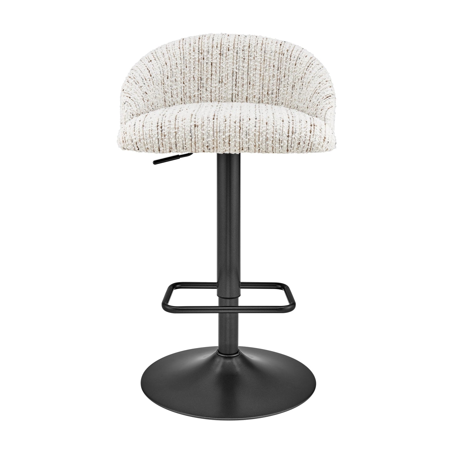 Jorrell Gaslift Swivel Bar Stool – Zenith White Fabric