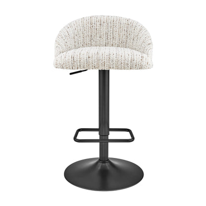 Jorrell Gaslift Swivel Bar Stool – Zenith White Fabric