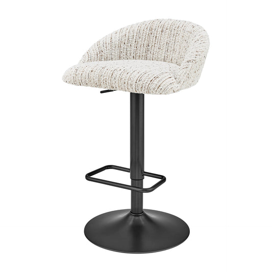 Jorrell Gaslift Swivel Bar Stool – Zenith White Fabric