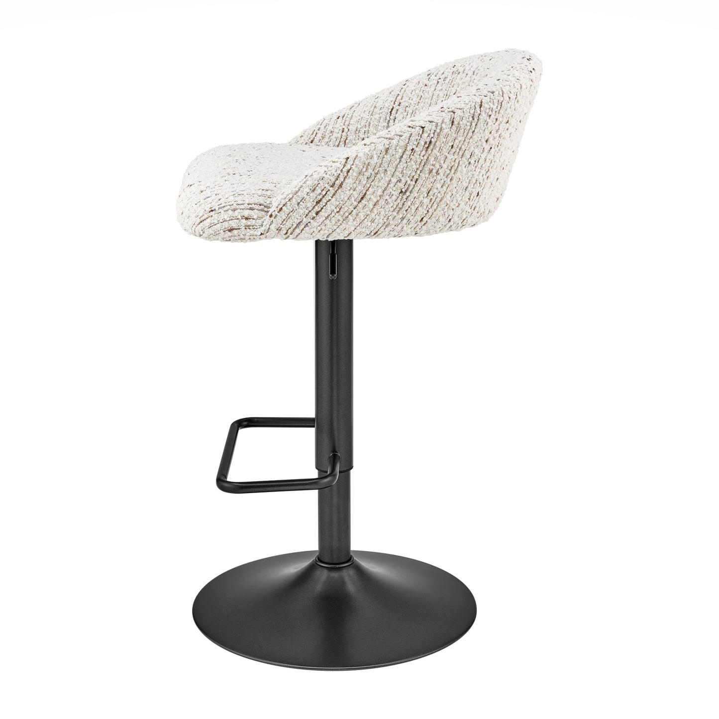 Jorrell Gaslift Swivel Bar Stool – Zenith White Fabric