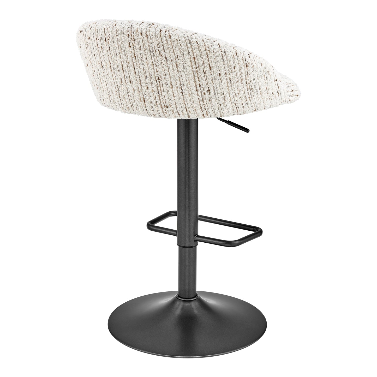 Jorrell Gaslift Swivel Bar Stool – Zenith White Fabric