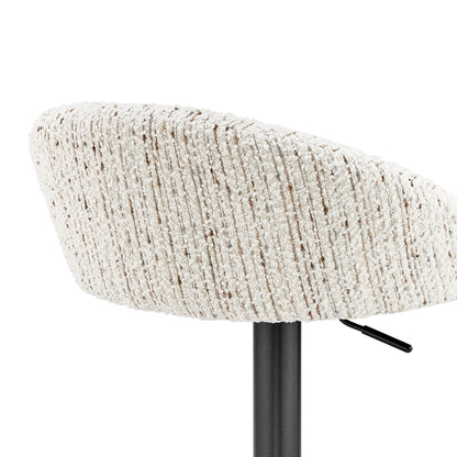 Jorrell Gaslift Swivel Bar Stool – Zenith White Fabric