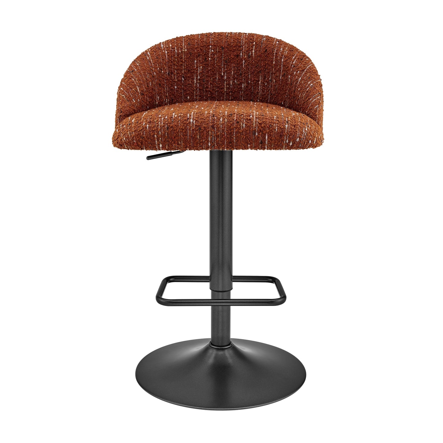 Jorrell Gaslift Swivel Bar Stool – Zenith Terracotta Fabric