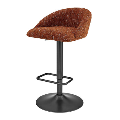 Jorrell Gaslift Swivel Bar Stool – Zenith Terracotta Fabric