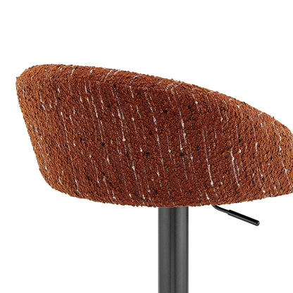 Jorrell Gaslift Swivel Bar Stool – Zenith Terracotta Fabric