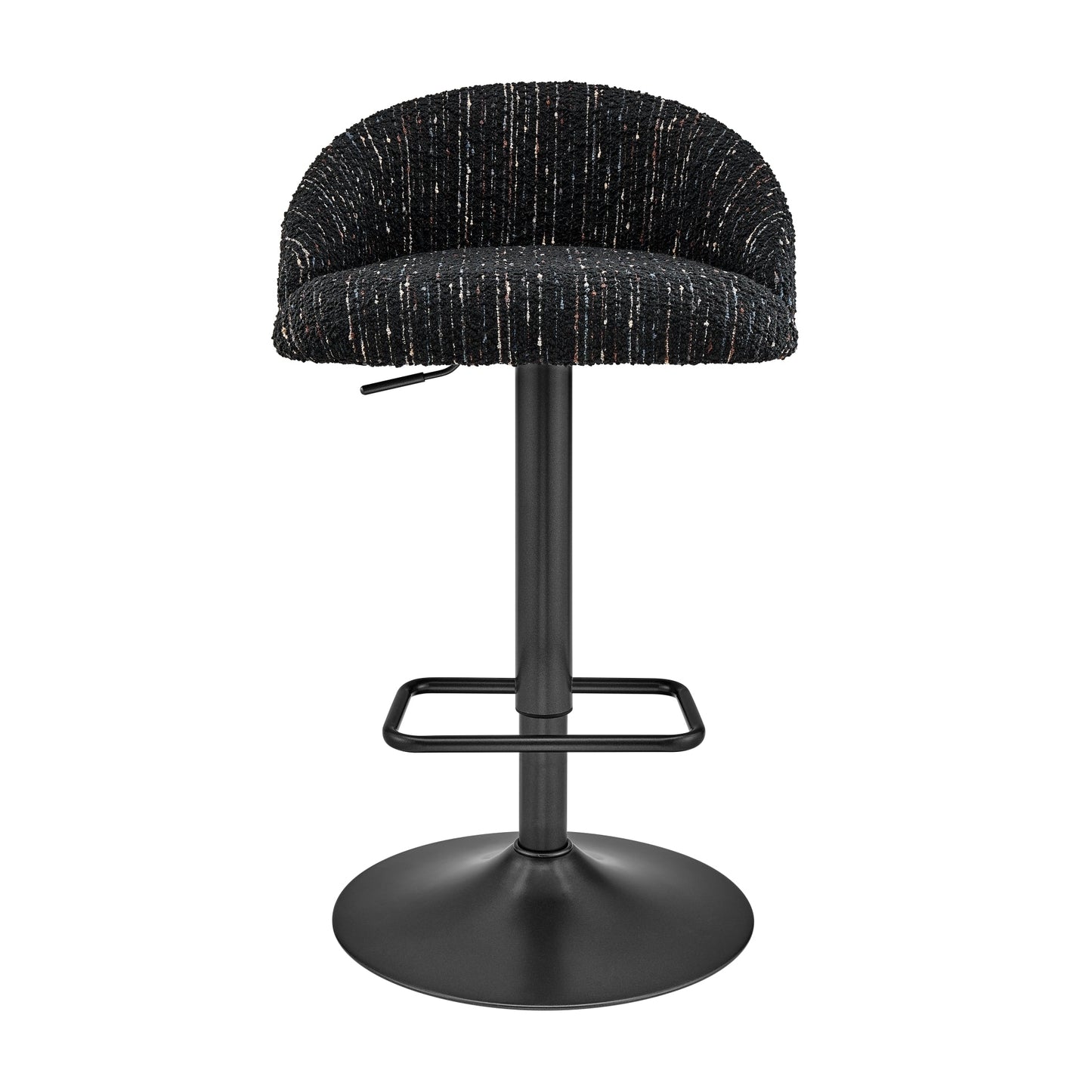 Jorrell Gaslift Swivel Bar Stool – Zenith Black Fabric