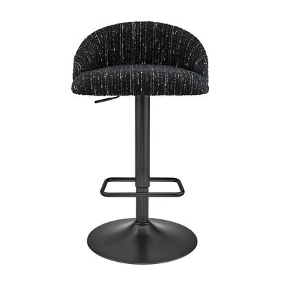 Jorrell Gaslift Swivel Bar Stool – Zenith Black Fabric