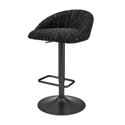 Jorrell Gaslift Swivel Bar Stool – Zenith Black Fabric