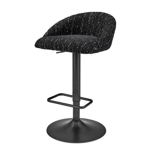 Jorrell Gaslift Swivel Bar Stool – Zenith Black Fabric