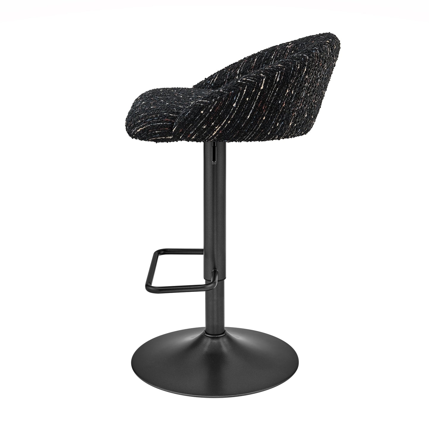 Jorrell Gaslift Swivel Bar Stool – Zenith Black Fabric