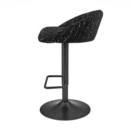 Jorrell Gaslift Swivel Bar Stool – Zenith Black Fabric