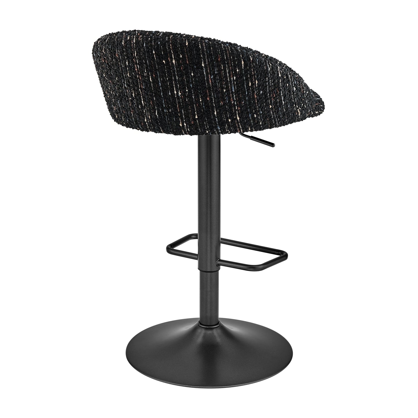 Jorrell Gaslift Swivel Bar Stool – Zenith Black Fabric