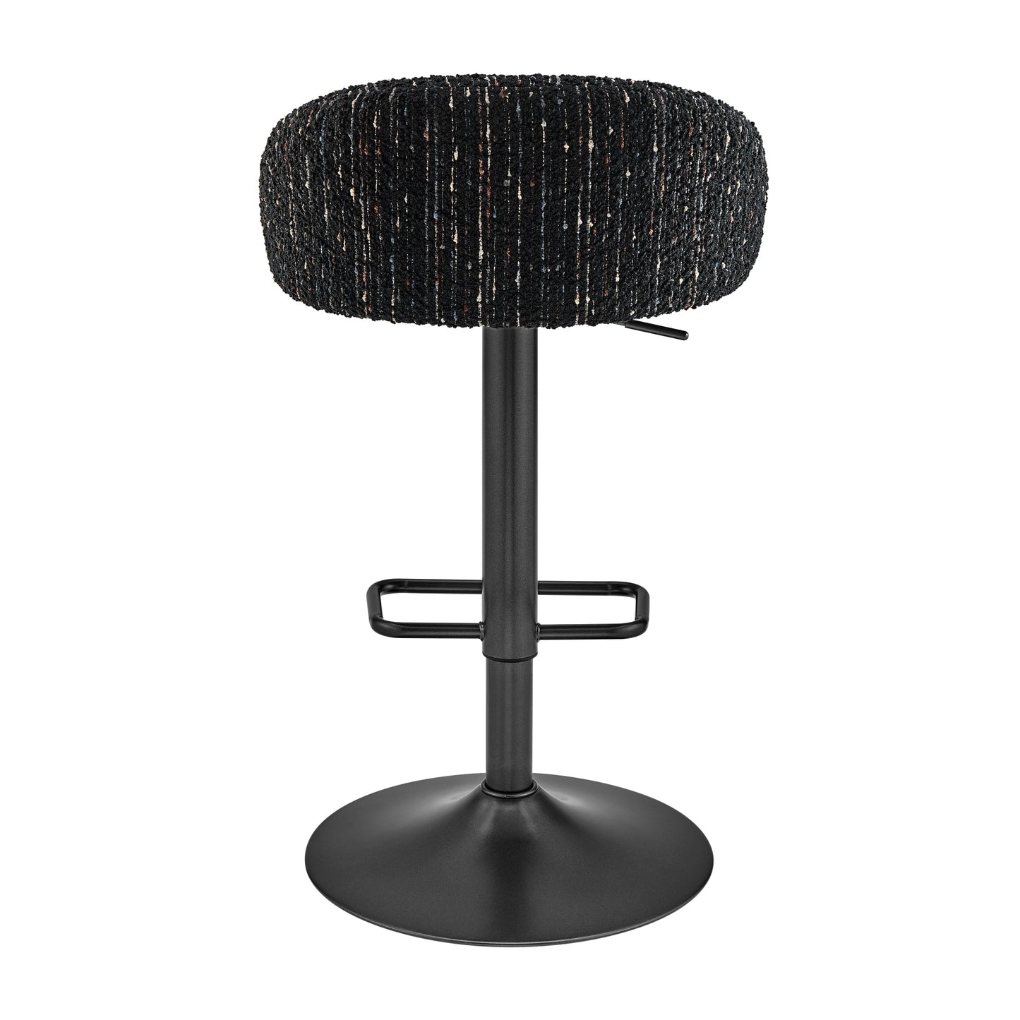 Jorrell Gaslift Swivel Bar Stool – Zenith Black Fabric