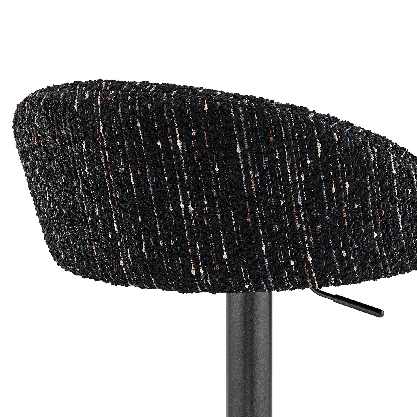 Jorrell Gaslift Swivel Bar Stool – Zenith Black Fabric