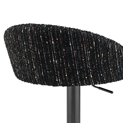 Jorrell Gaslift Swivel Bar Stool – Zenith Black Fabric