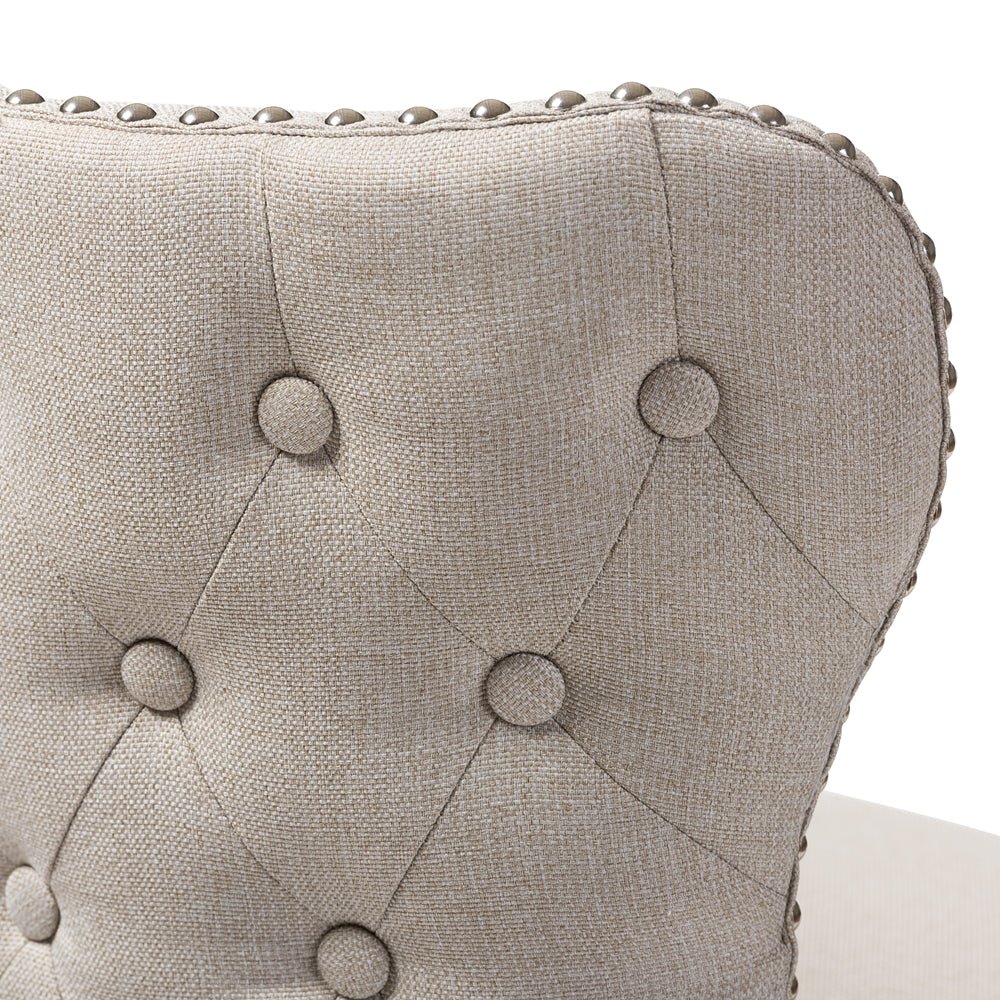 Gradisca Set of 2 Cream Swivel Bar Stools – Modern Design