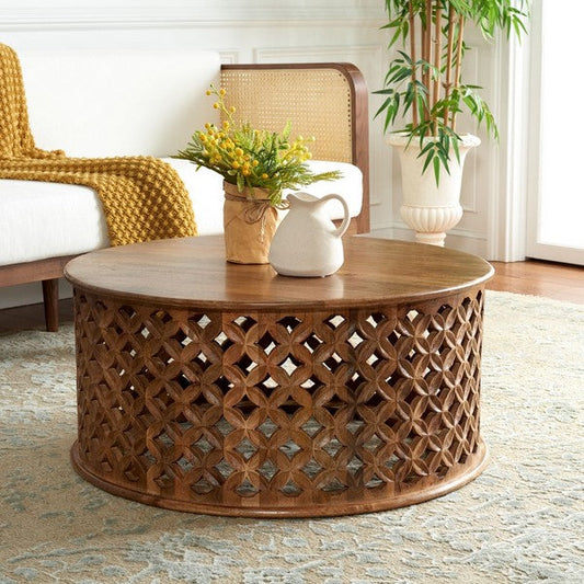 Kaydix Round Coffee Table in Natural