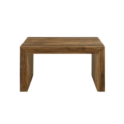 Odilia Square Solid Wood Coffee Table in Auburn