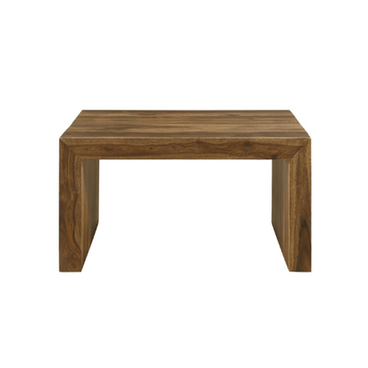 Odilia Square Solid Wood Coffee Table in Auburn