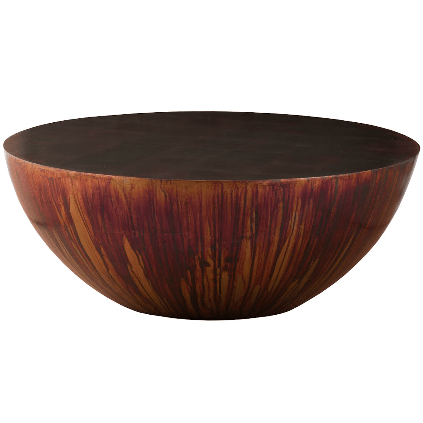 Patina Drum Coffee Table – Resin with Acid Washed Copper