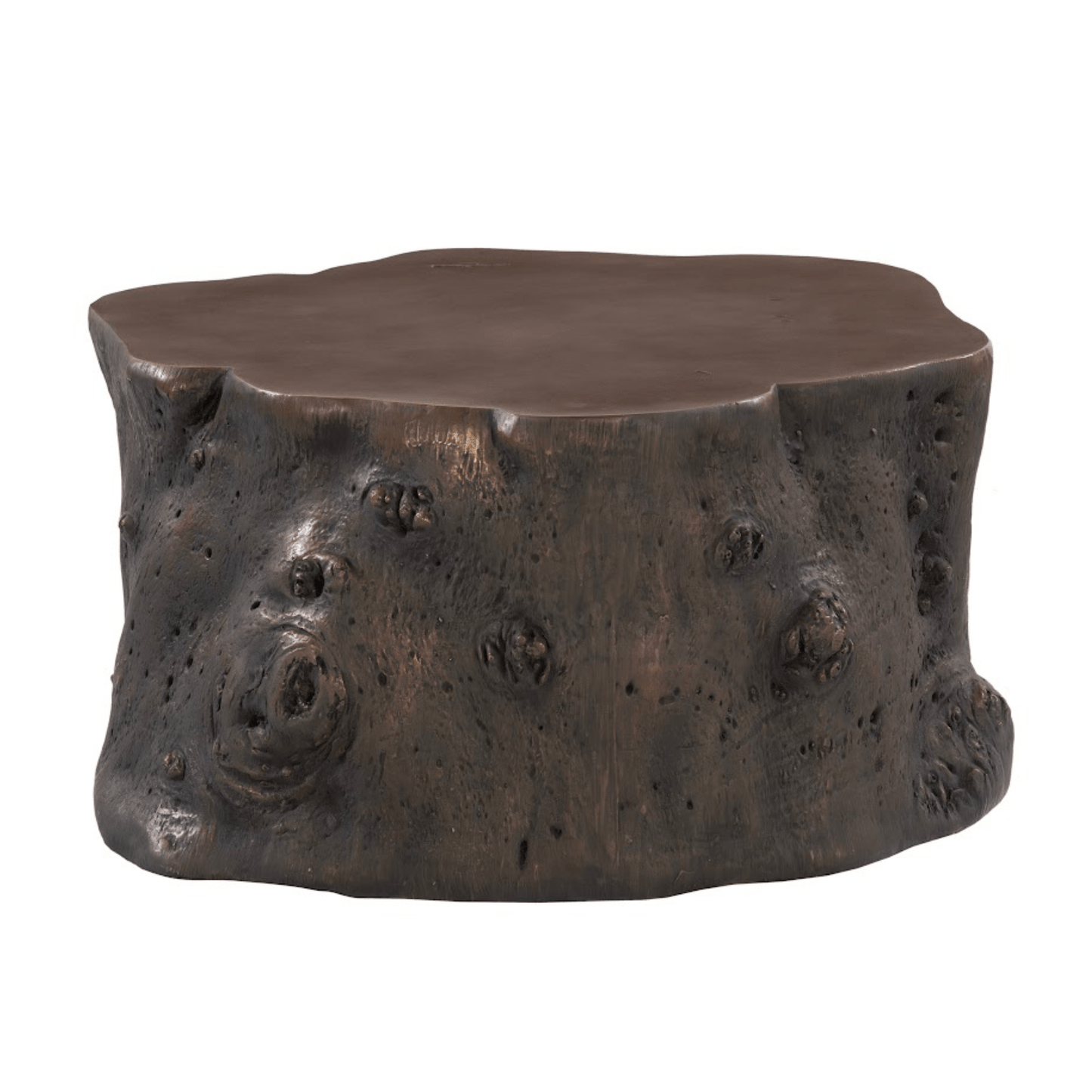 Log Coffee Table in Bronze – Modern Organic Design 36″