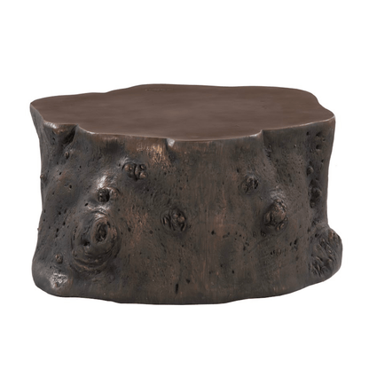 Log Coffee Table in Bronze – Modern Organic Design 36″