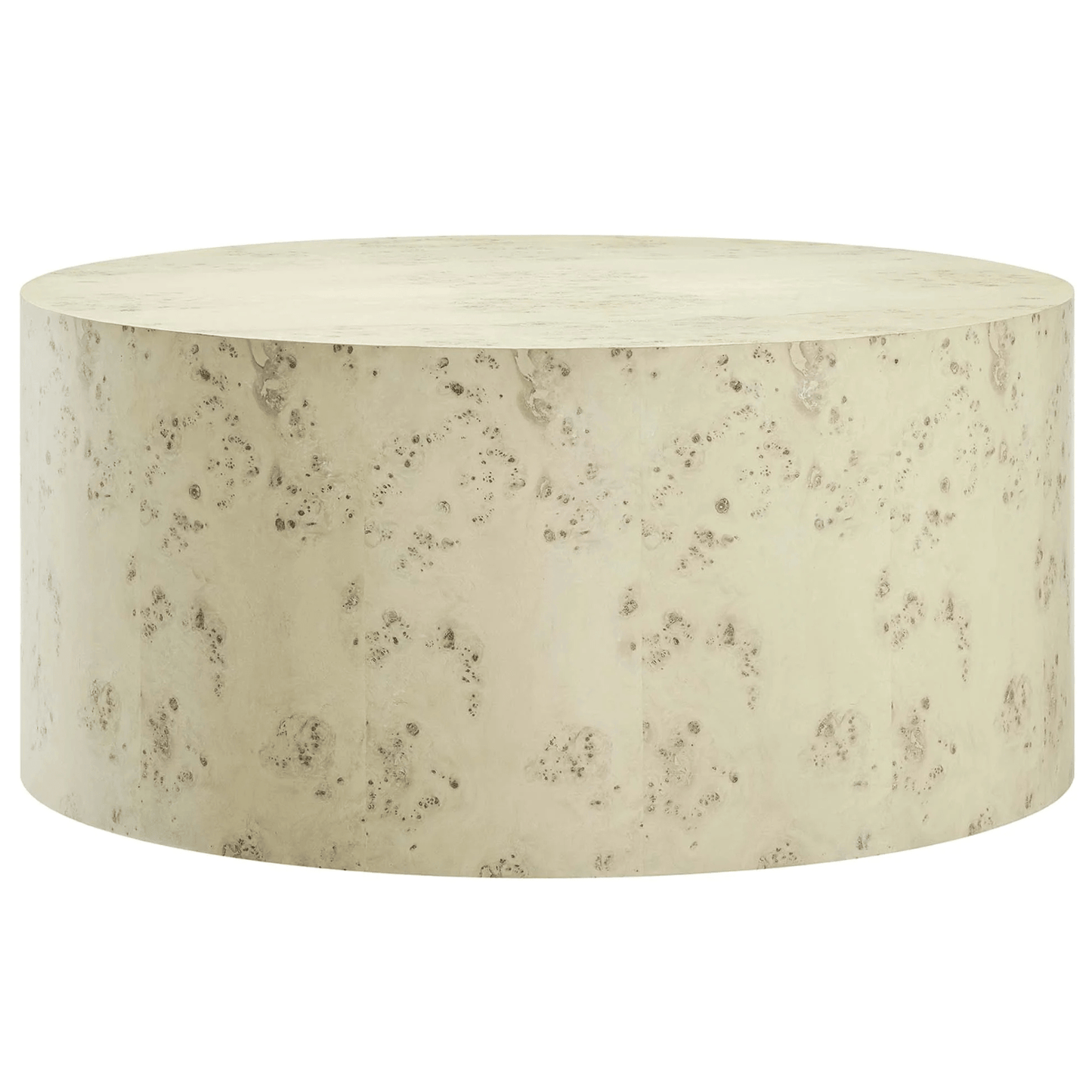 Cosmos Round Coffee Table in Bleached Burl