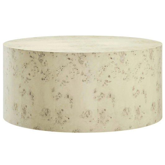 Cosmos Round Coffee Table in Bleached Burl