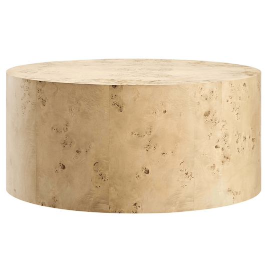 Cosmos Round Coffee Table in Natural Burl