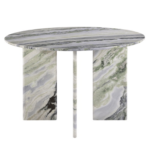 Celia 48 Round Dining Table with Green Onyx Panda Marble