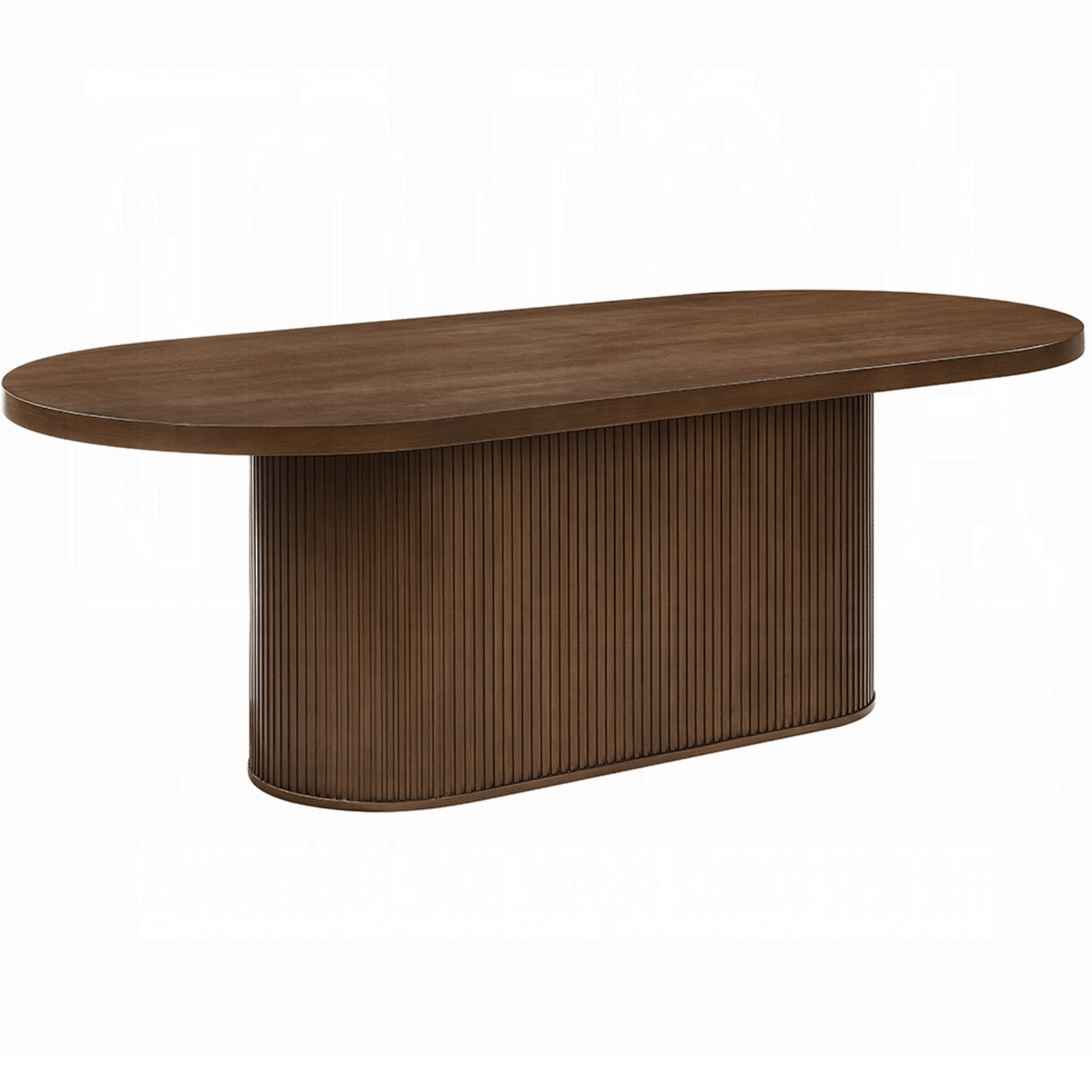 Gamarya Oval Oak Dining Table – Elegant Pedestal Design