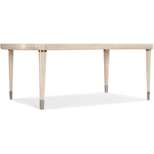 Nouveau Chic Rectangle Dining Table – Oak & Metal Accents