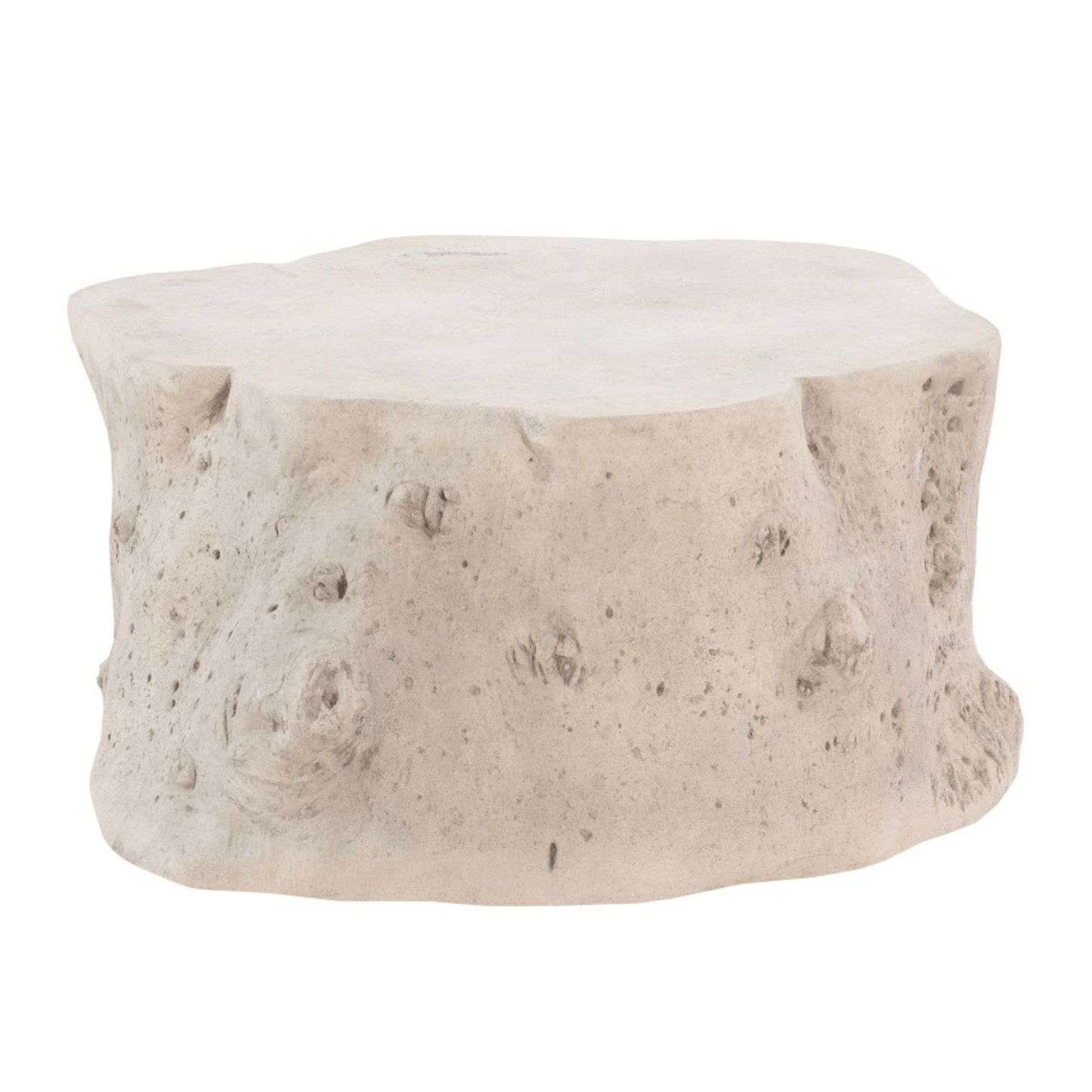 Log Roman Stone Coffee Table – 42″ Nature-Inspired Design