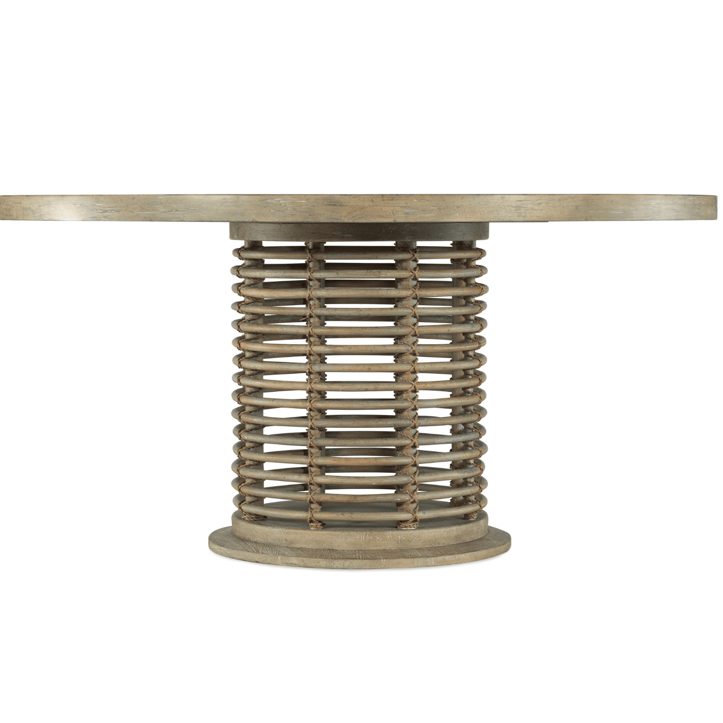 Surfrider 60 Round Rattan Dining Table – Driftwood Finish