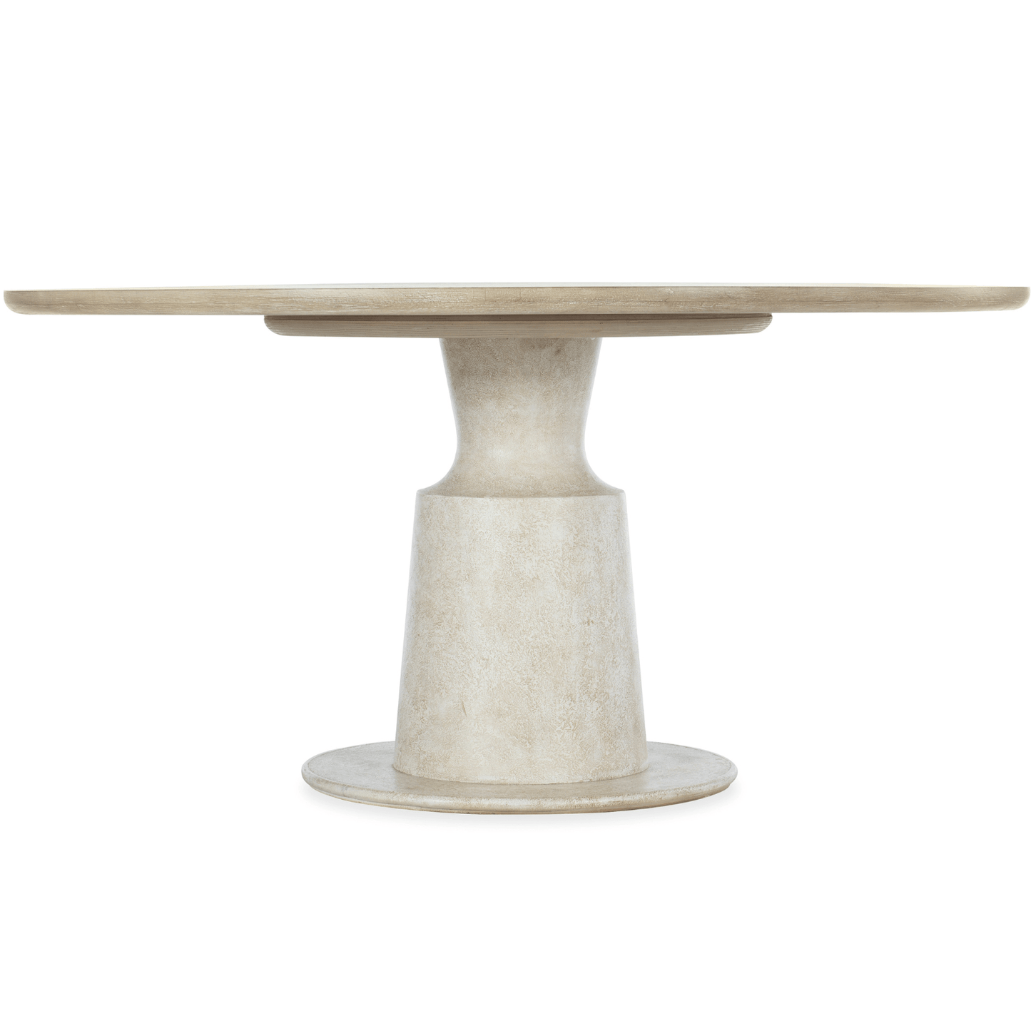 Cascade 60 Round Pedestal Dining Table – Taupe Finish