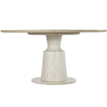 Cascade 60 Round Pedestal Dining Table – Taupe Finish