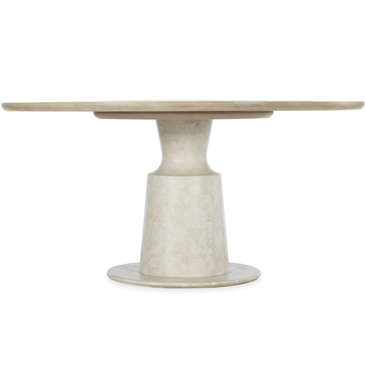 Cascade 60 Round Pedestal Dining Table – Taupe Finish