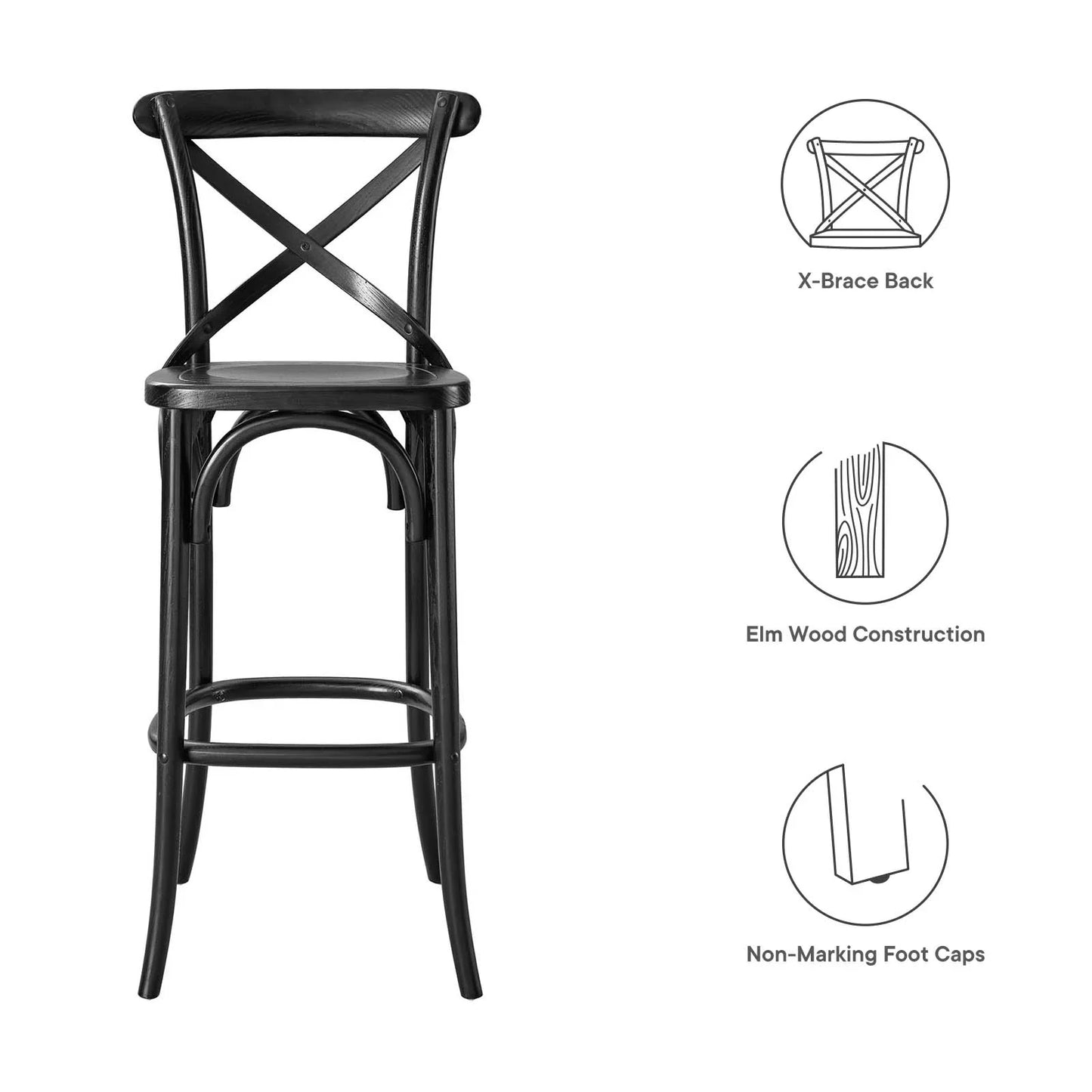 Gear Bar Stool in Black