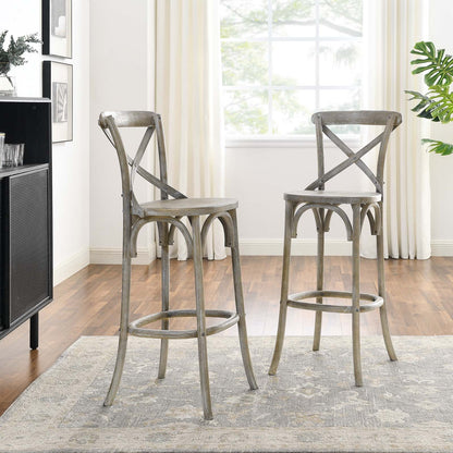 Gear Bar Stool in Gray