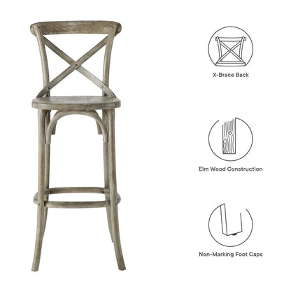 Gear Bar Stool in Gray