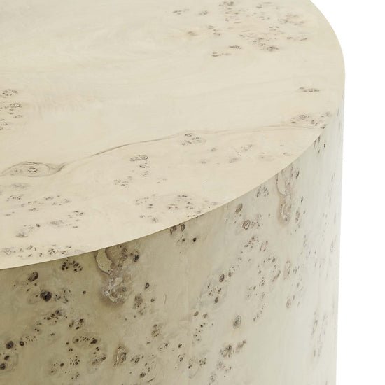 Cosmos Round Coffee Table in Bleached Burl