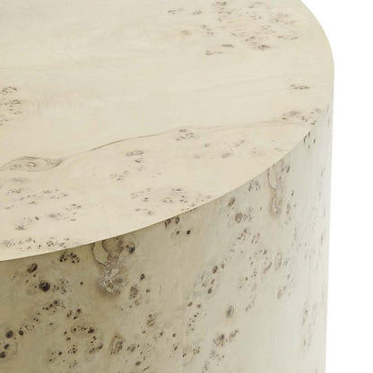 Cosmos Round Coffee Table in Bleached Burl