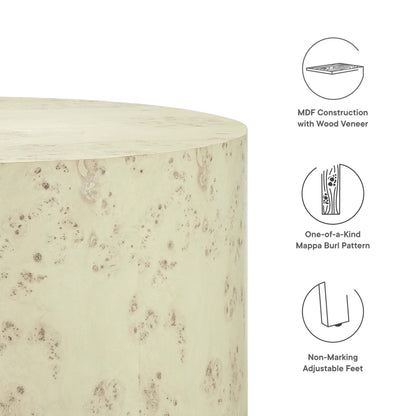 Cosmos Round Coffee Table in Bleached Burl