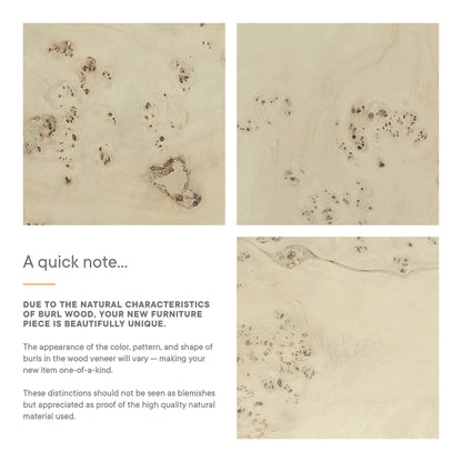 Cosmos Round Coffee Table in Bleached Burl