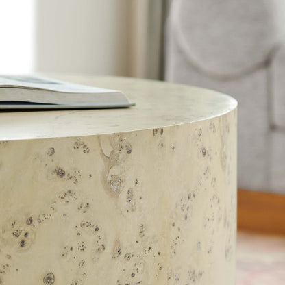 Cosmos Round Coffee Table in Bleached Burl