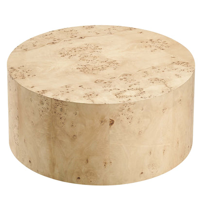 Cosmos Round Coffee Table in Natural Burl