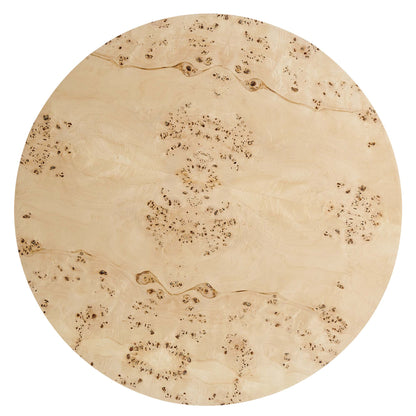 Cosmos Round Coffee Table in Natural Burl